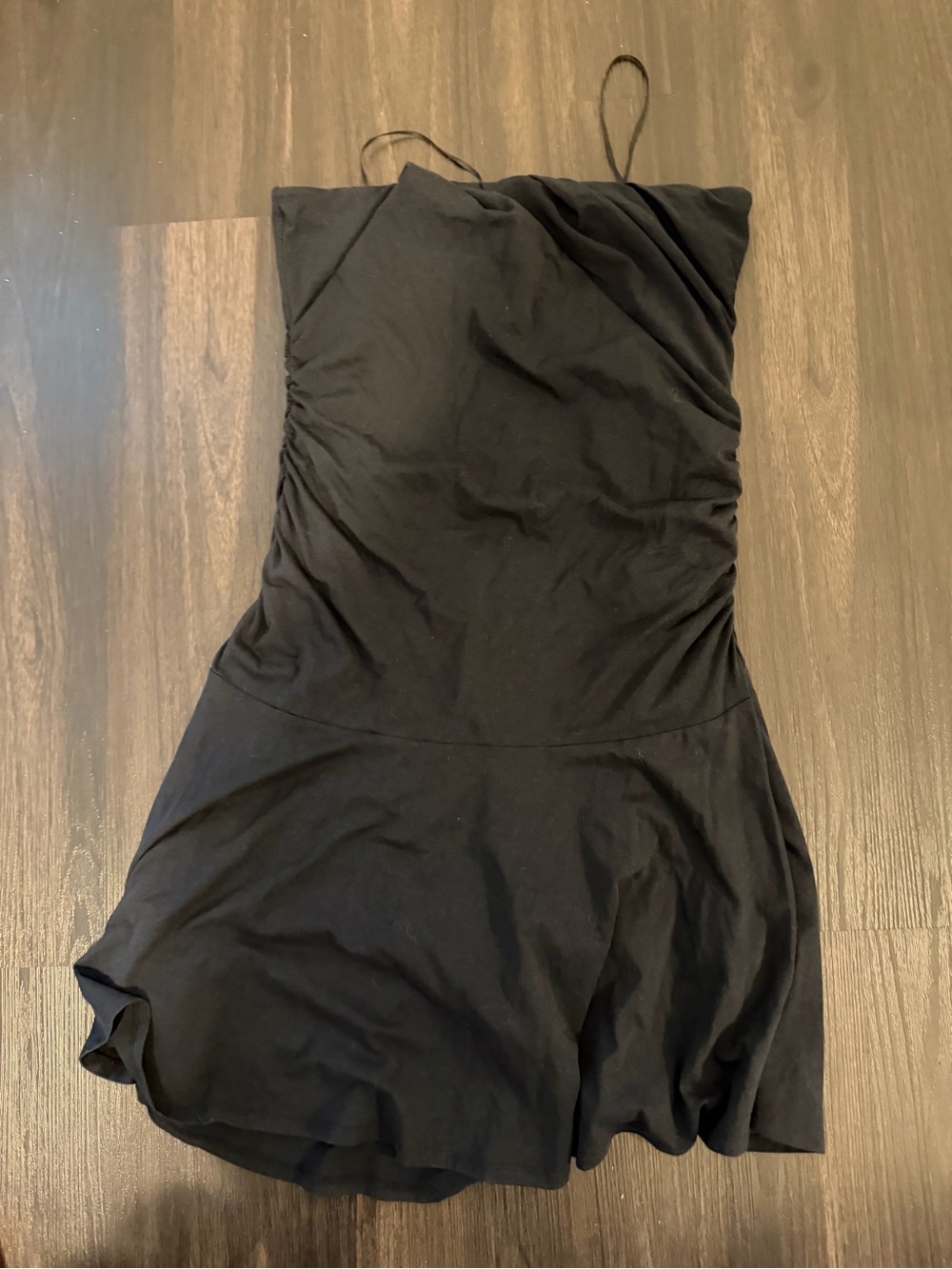 Abercrombie & Fitch Black Draped Cowl Slip Mini Dress